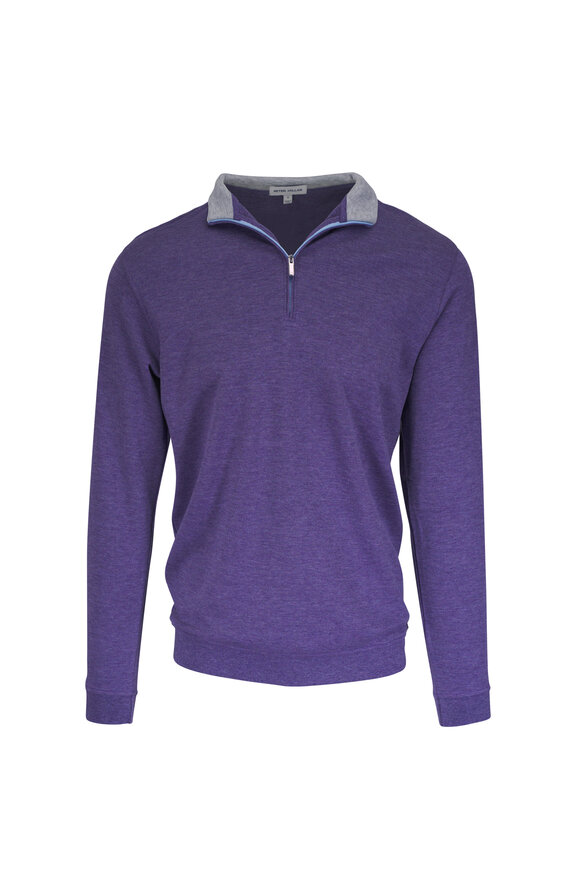 Peter Millar - Crown Burgundy Quarter Zip Pullover