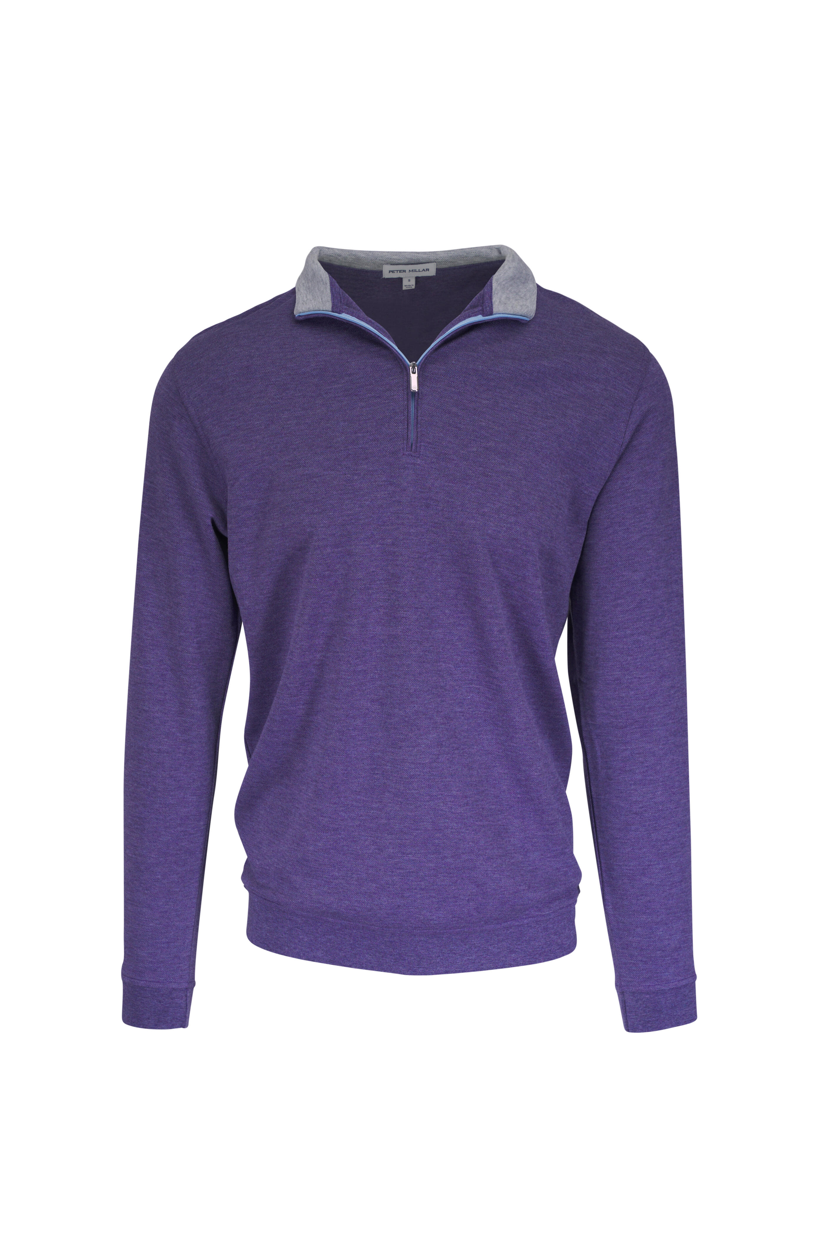 Peter Millar - Crown Comfort Purple Cotton Pullover - view 1