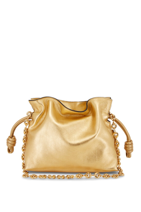 LOEWE ゴールドレザーバッグ LOEWE Vintage Gold Small Leather Tote Bag | eBay