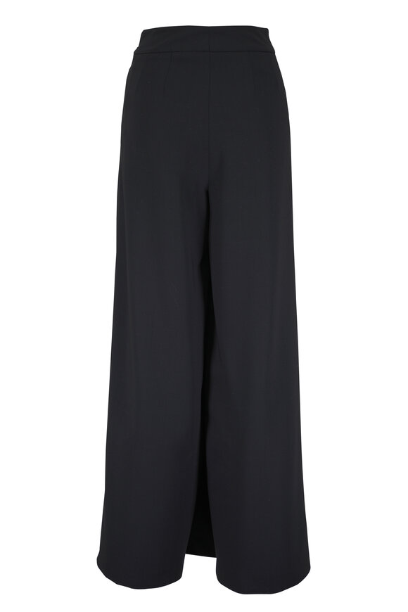 Akris Foss Black Wool Wrap-Panel Pant - view 4