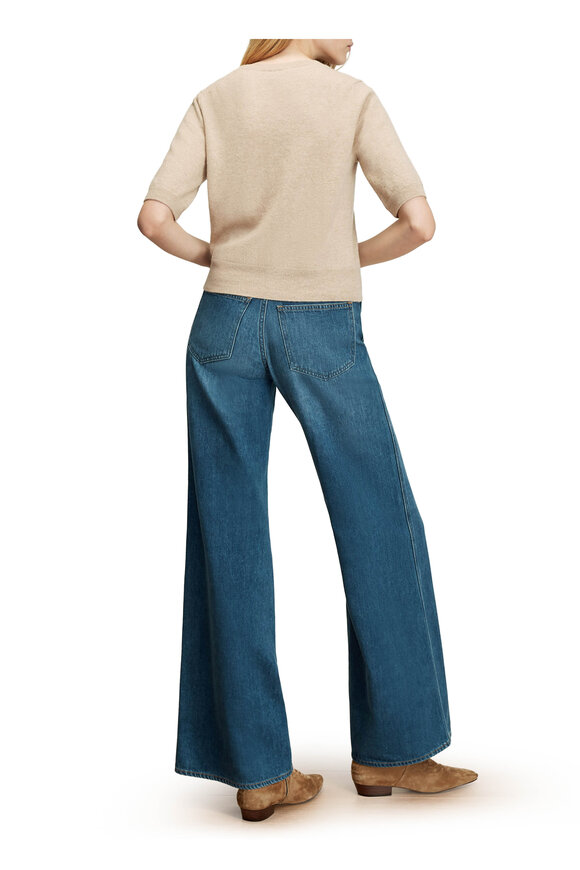 Veronica Beard Shana Sand Cashmere Sweater - view 3