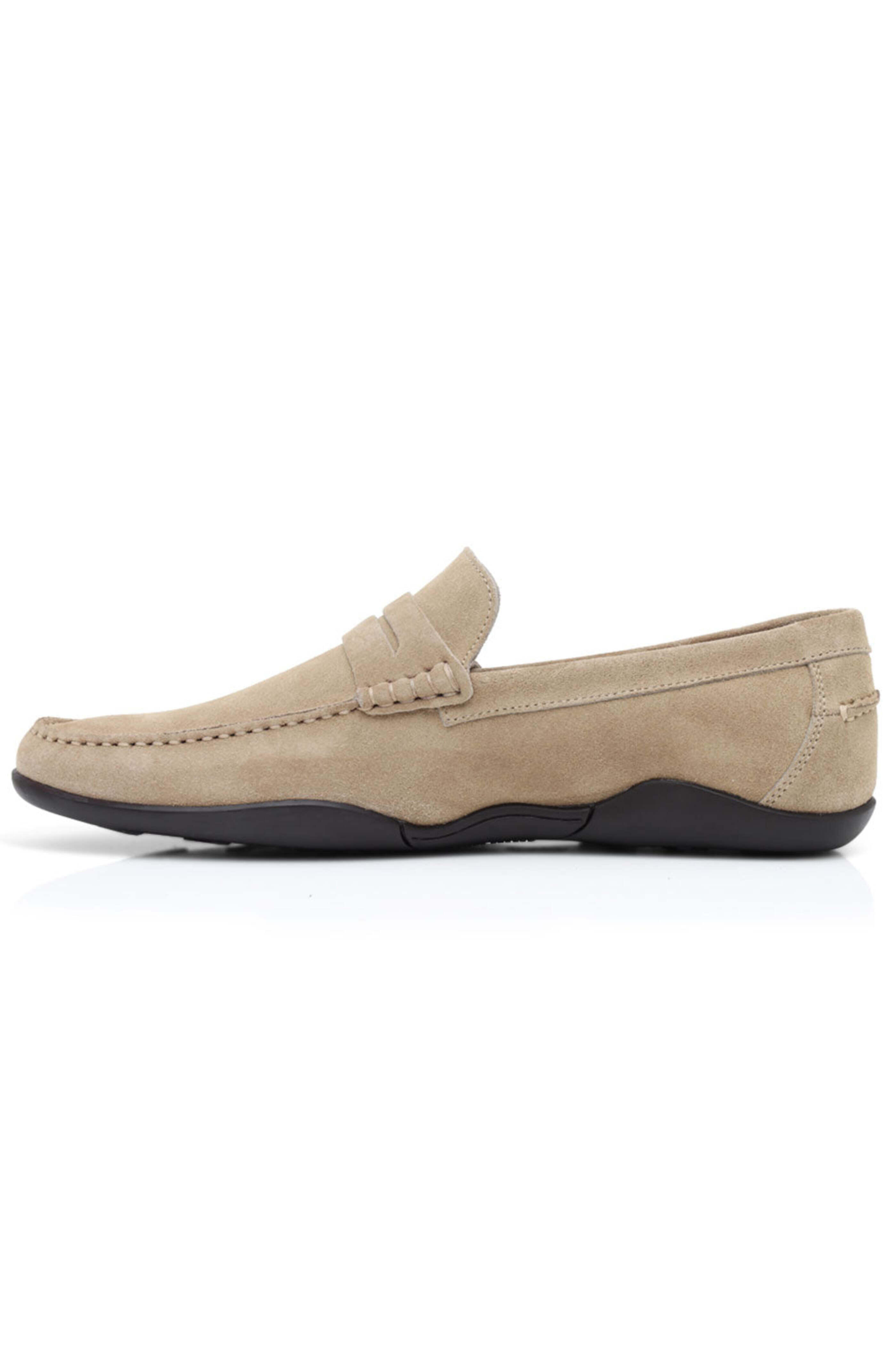 Harrys of London - Suede Basel Kudu Penny Loafer in Cork