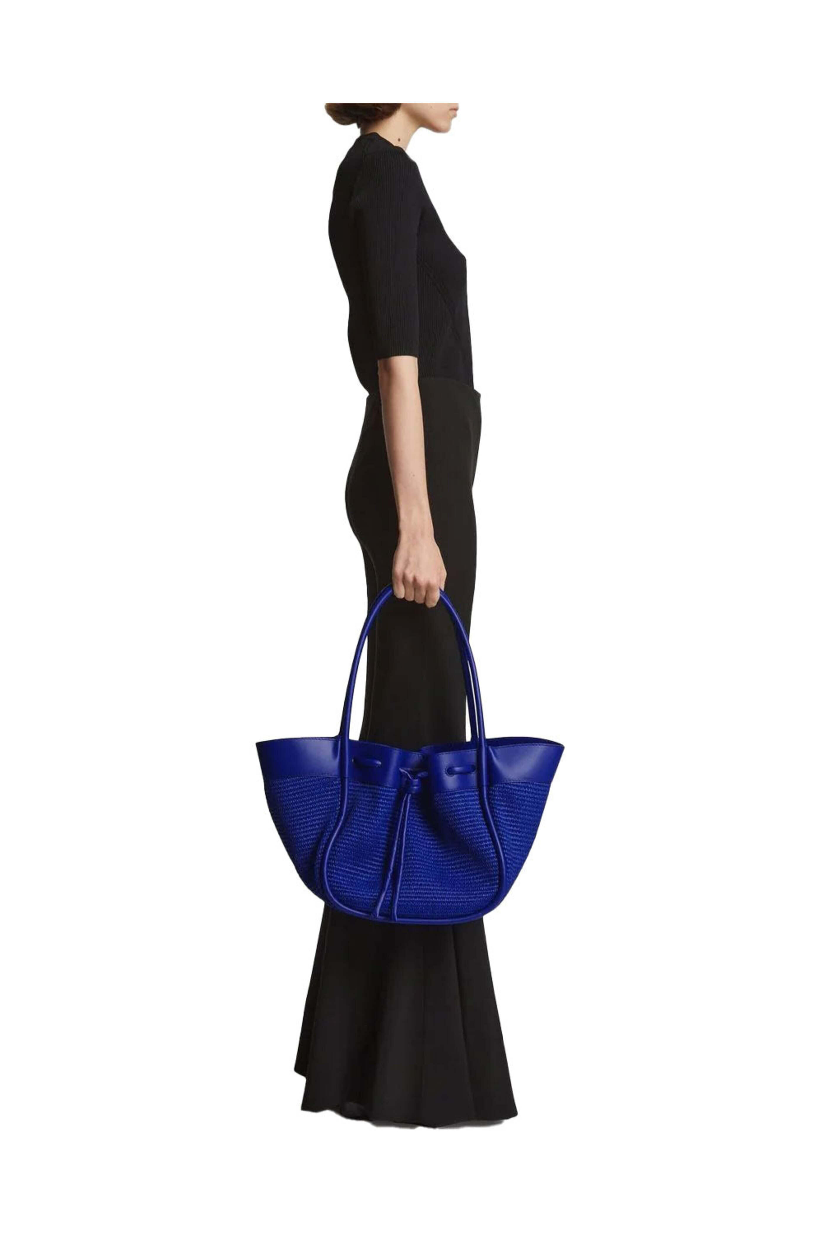 Proenza Schouler - Raffia Ruched Tote in Cobalt