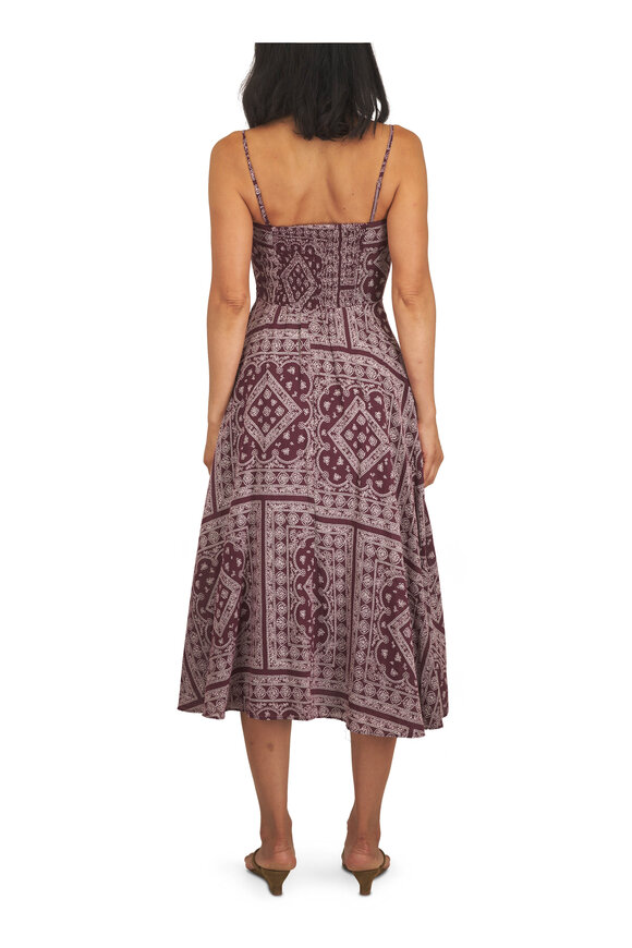 Veronica Beard Kitt Raisin & Dove Midi Dress - view 4