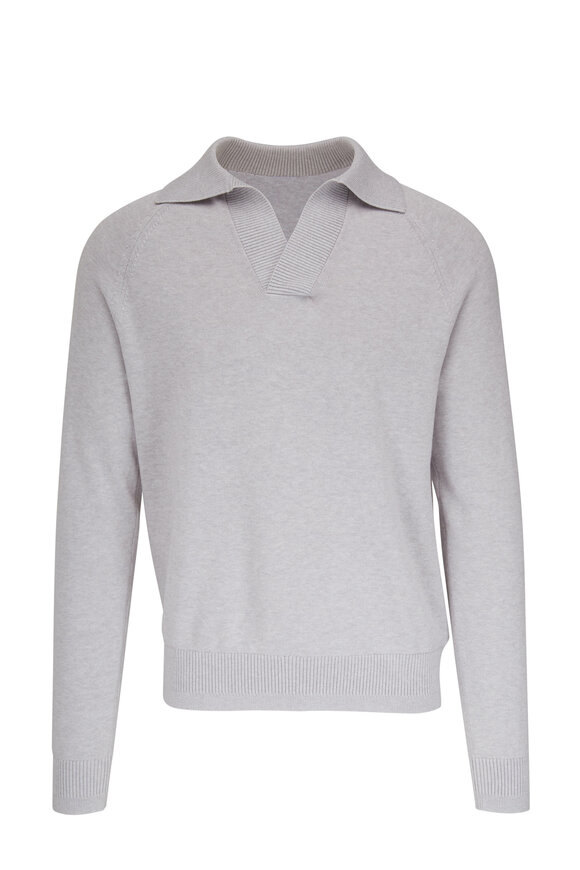 Bogner - Light Gray Jonny Collar Polo Sweater