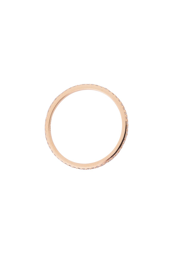 Kai Linz 14k Rose Gold White Diamond Stacking Band - view 2