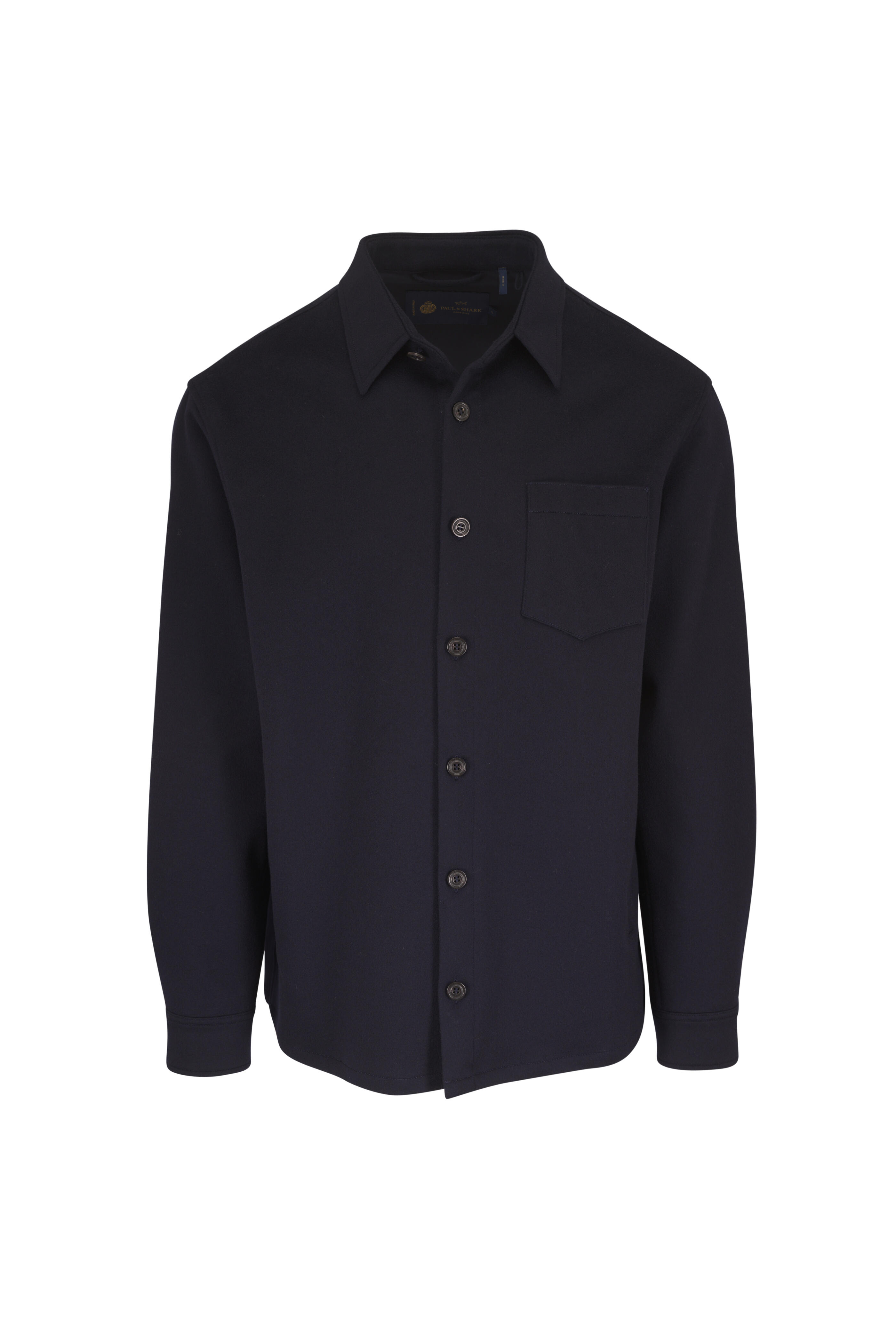 Paul & Shark - Blue Cotton Overshirt - view 1