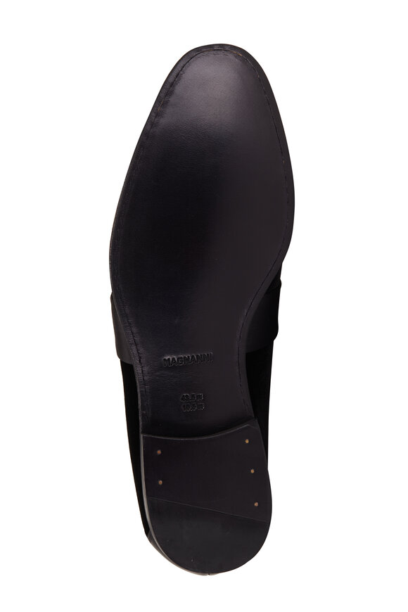 Magnanni - Jenaro Black Velvet & Satin Dress Shoe