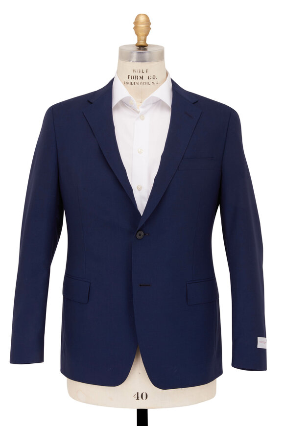 Samuelsohn - Solid Navy Blue Wool Suit