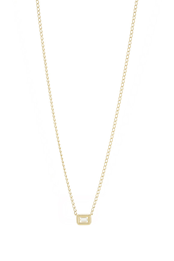 Kwiat - 18k Yellow Gold Ashoka Bezel Diamond Necklace