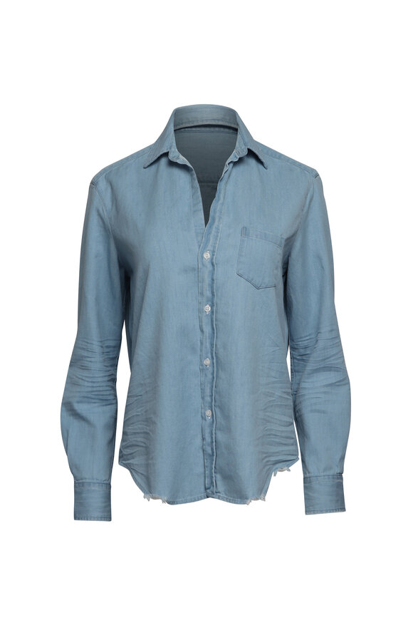 Frank & Eileen Eileen Mid Blue Denim Button Up Shirt