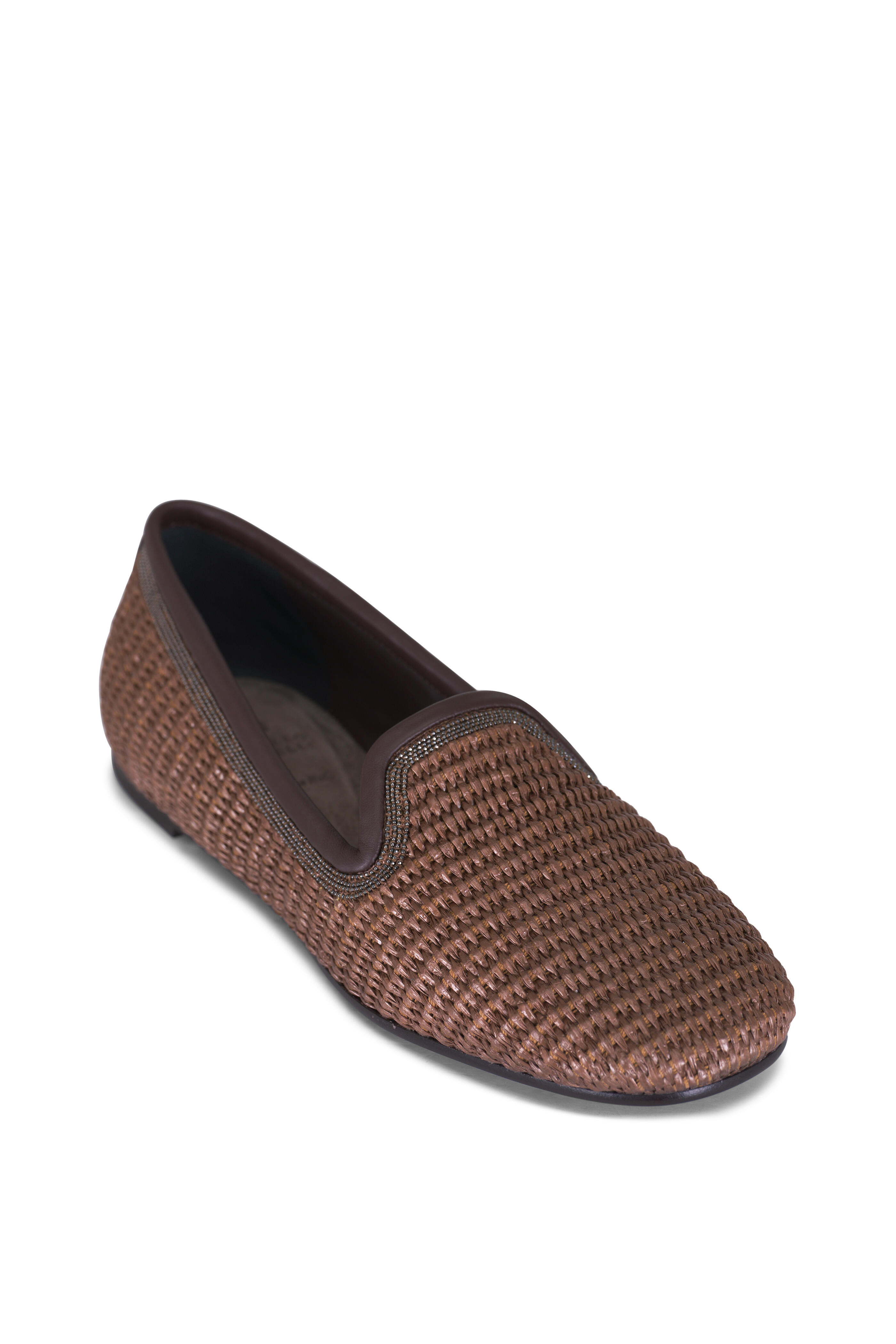 Brunello Cucinelli - Brown Techno Raffia Flat
