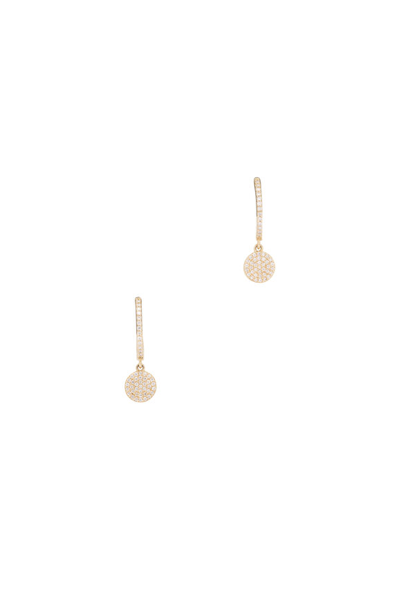 Kai Linz 14k Yellow Gold Diamond Diamond Disc Earring