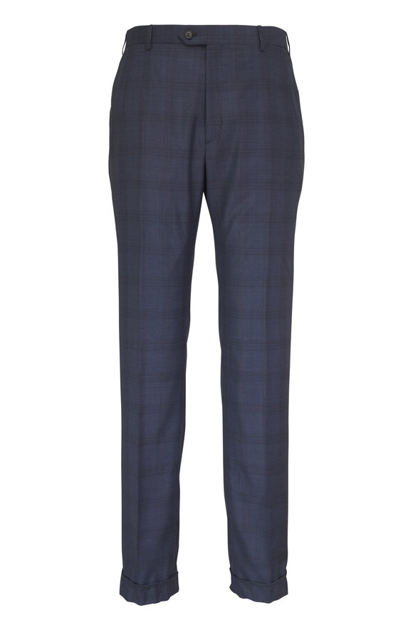 Brioni Blue Tonal 150's Wool Suit - view 4