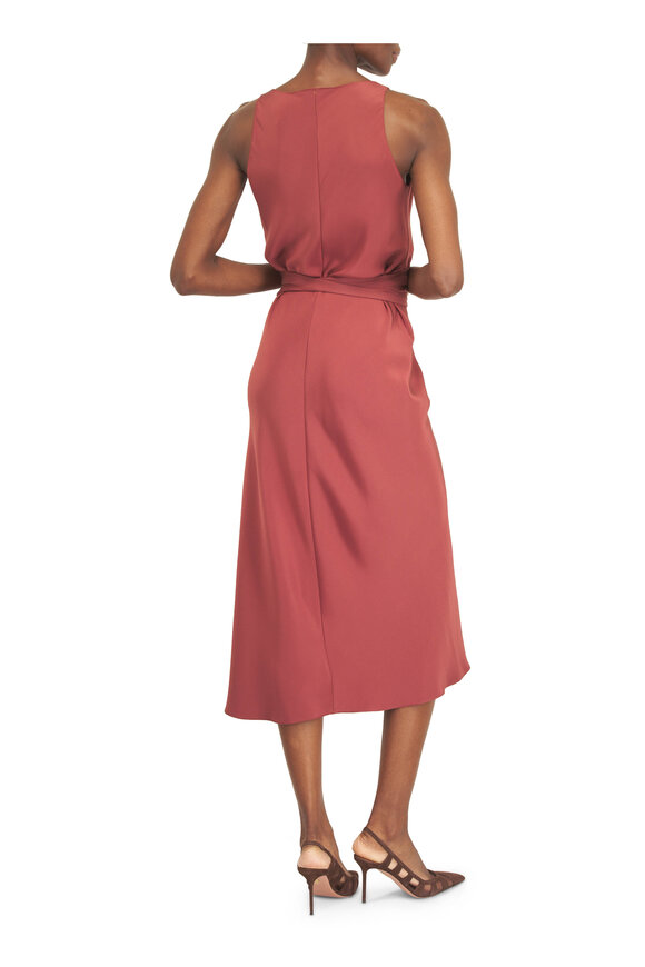 Peter Cohen Event Cinnabar 4-Ply Silk Wrap Dress - view 4