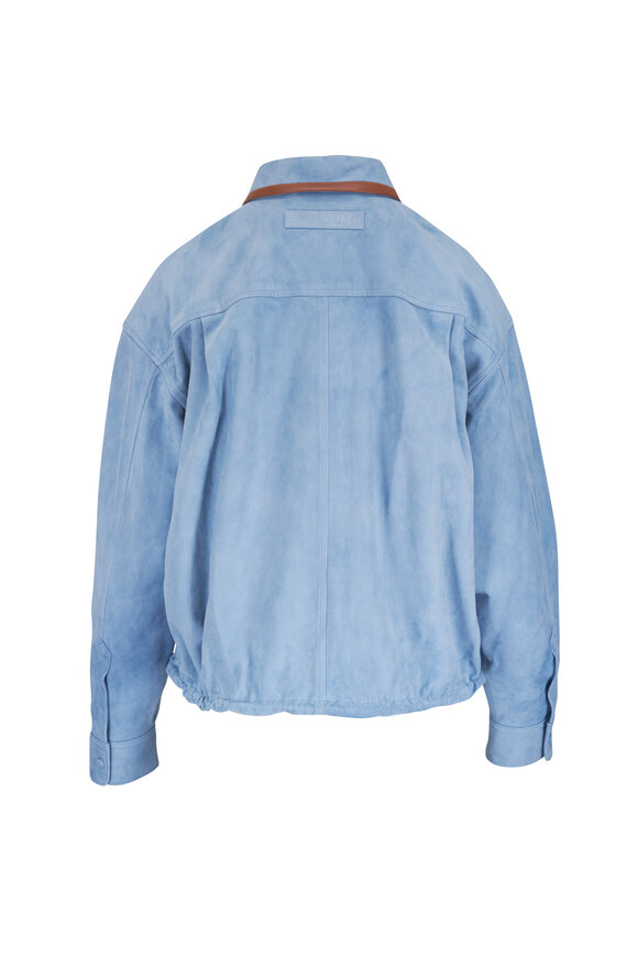 Marni Light Blue Suede Shirt - view 3