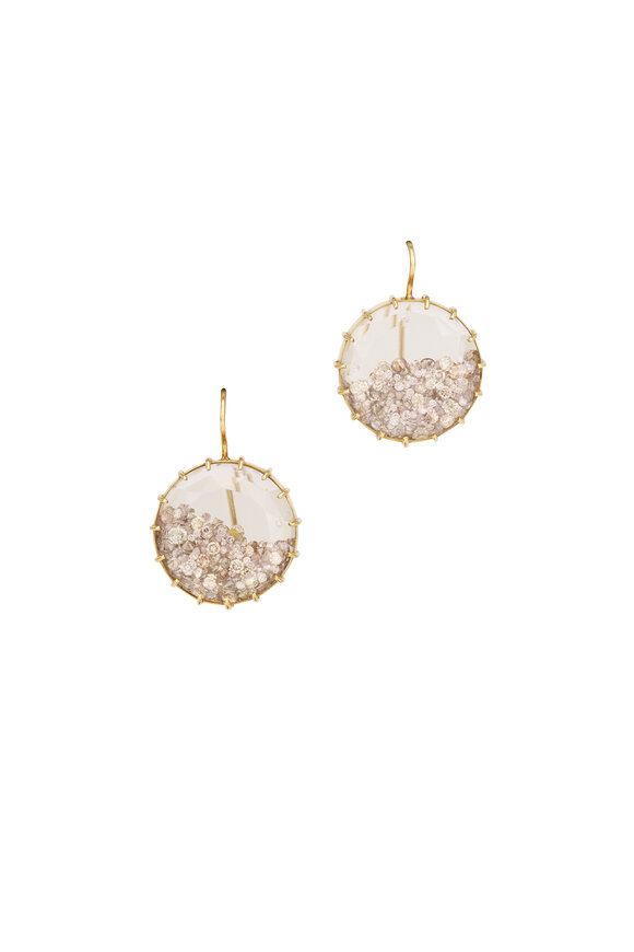 Renee Lewis 18k Yellow Gold Antique Diamond Shake Earring - view 1