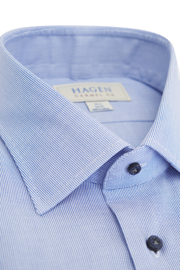 Hagen Shirts - Blue Nailhead Cotton Dress Shirt