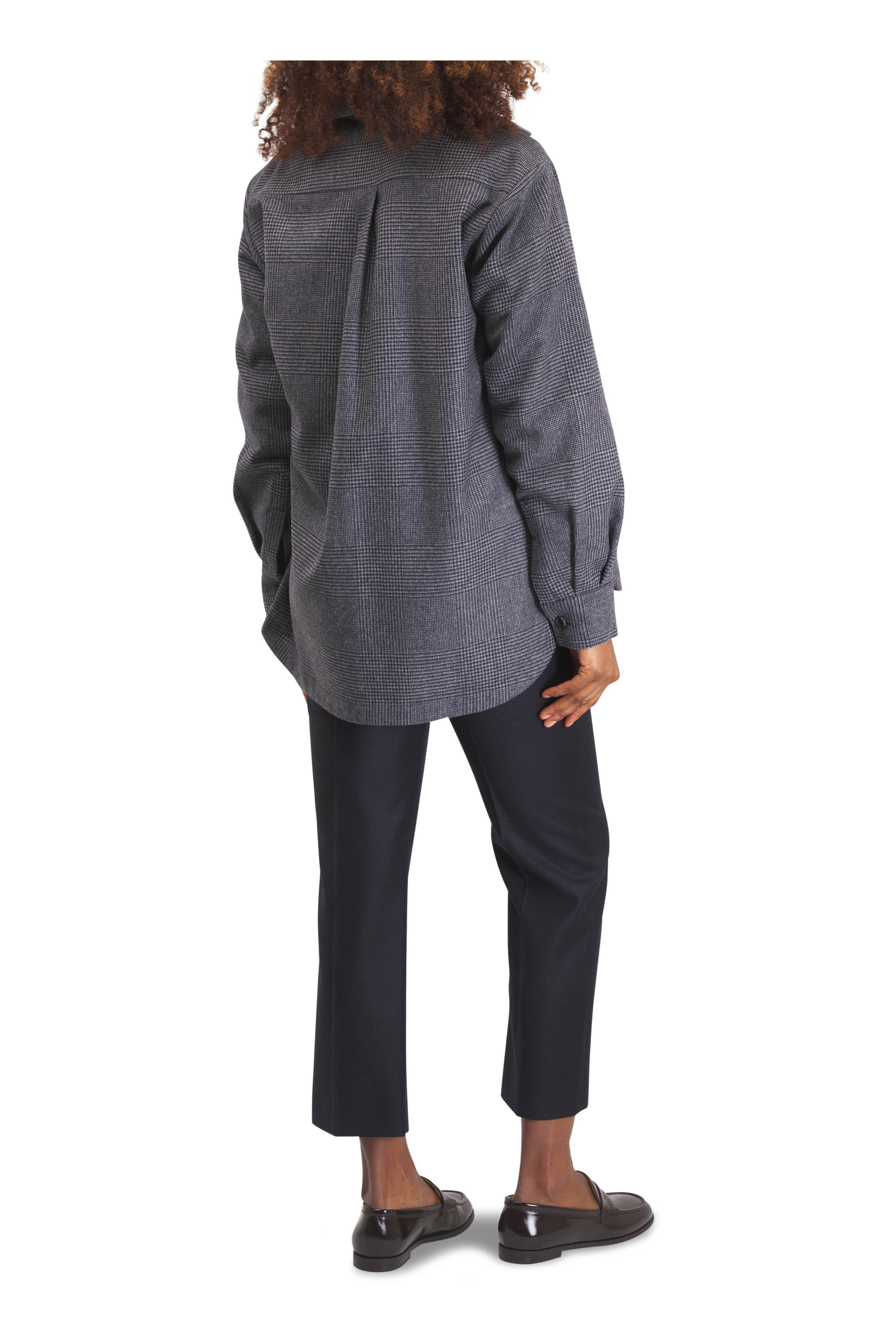 Kiton - Navy Plaid Wool & Cashmere Overshirt