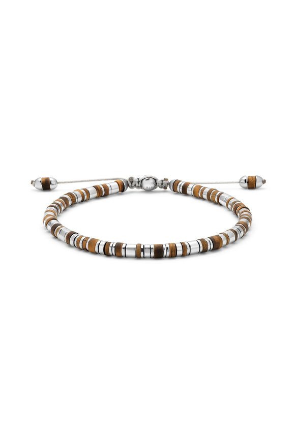 M. Cohen Sterling Silver Matte Tiger's Eye Vexa Bracelet - view 1