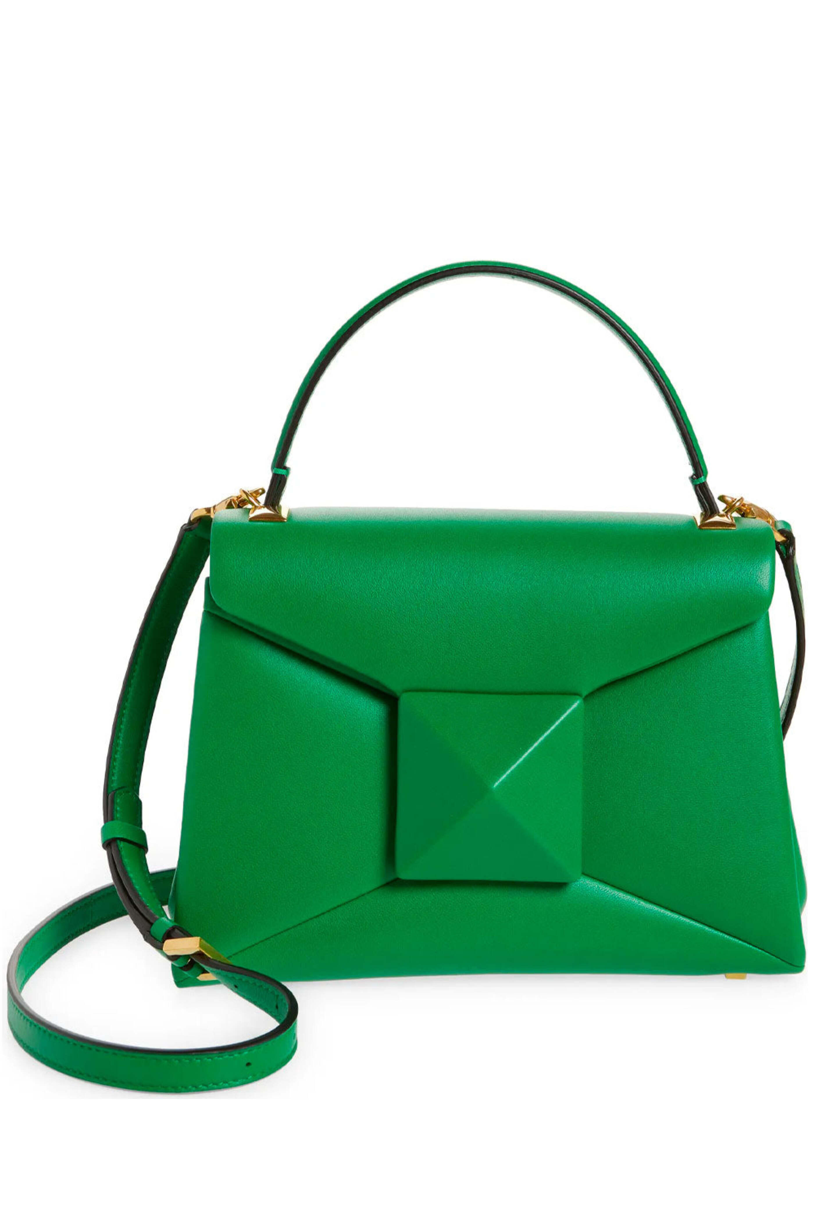 Valentino Garavani - One Stud Leather Top Handle Bag in Green