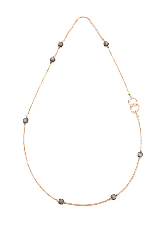 Pomellato 18K Rose Gold Nudo Obsidian Necklace