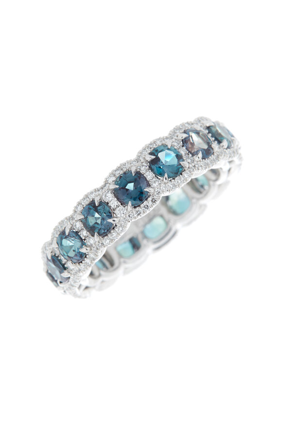 Omi Privé - Platinum Alexandrite & Diamond Eternity Band