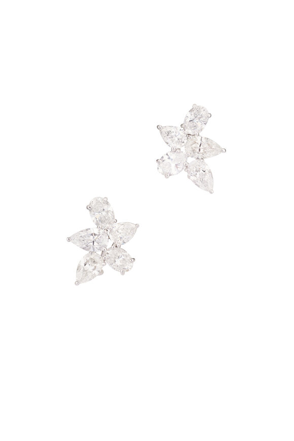 Lowy & Co Diamond Cluster Earrings - view 1