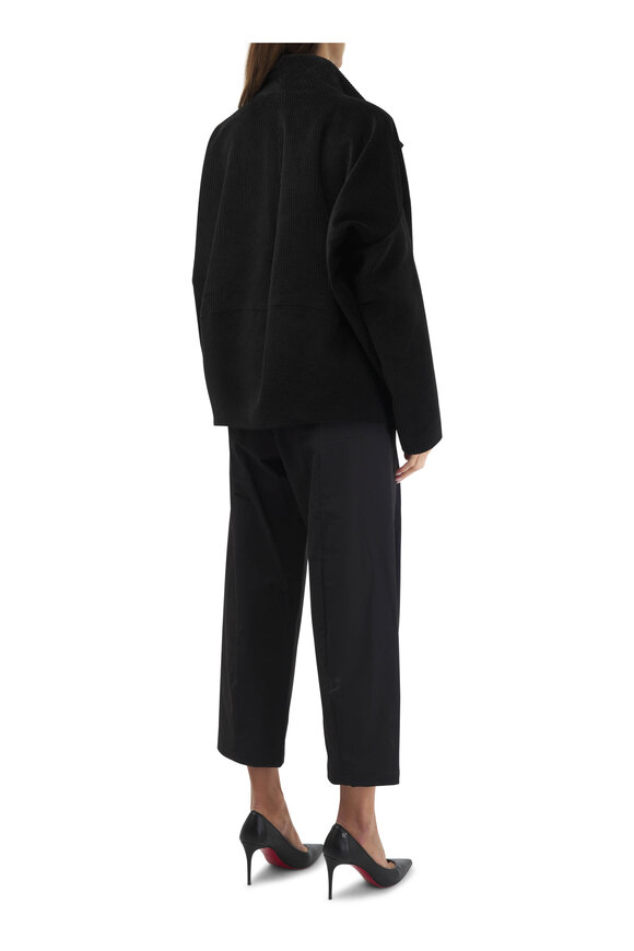 Zero + Maria Cornejo - Margot Black Wide Leg Stretch Crop Pant