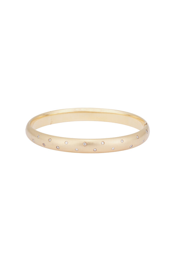 Lowy & Co Yellow Gold Diamond Bangle - view 1