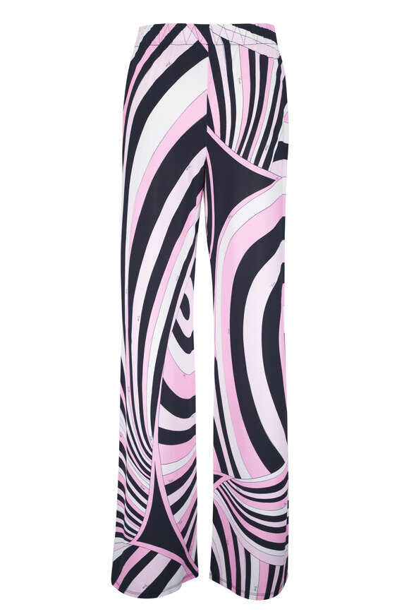 Pucci - Pink Multi Iride Print Straight Leg Pant