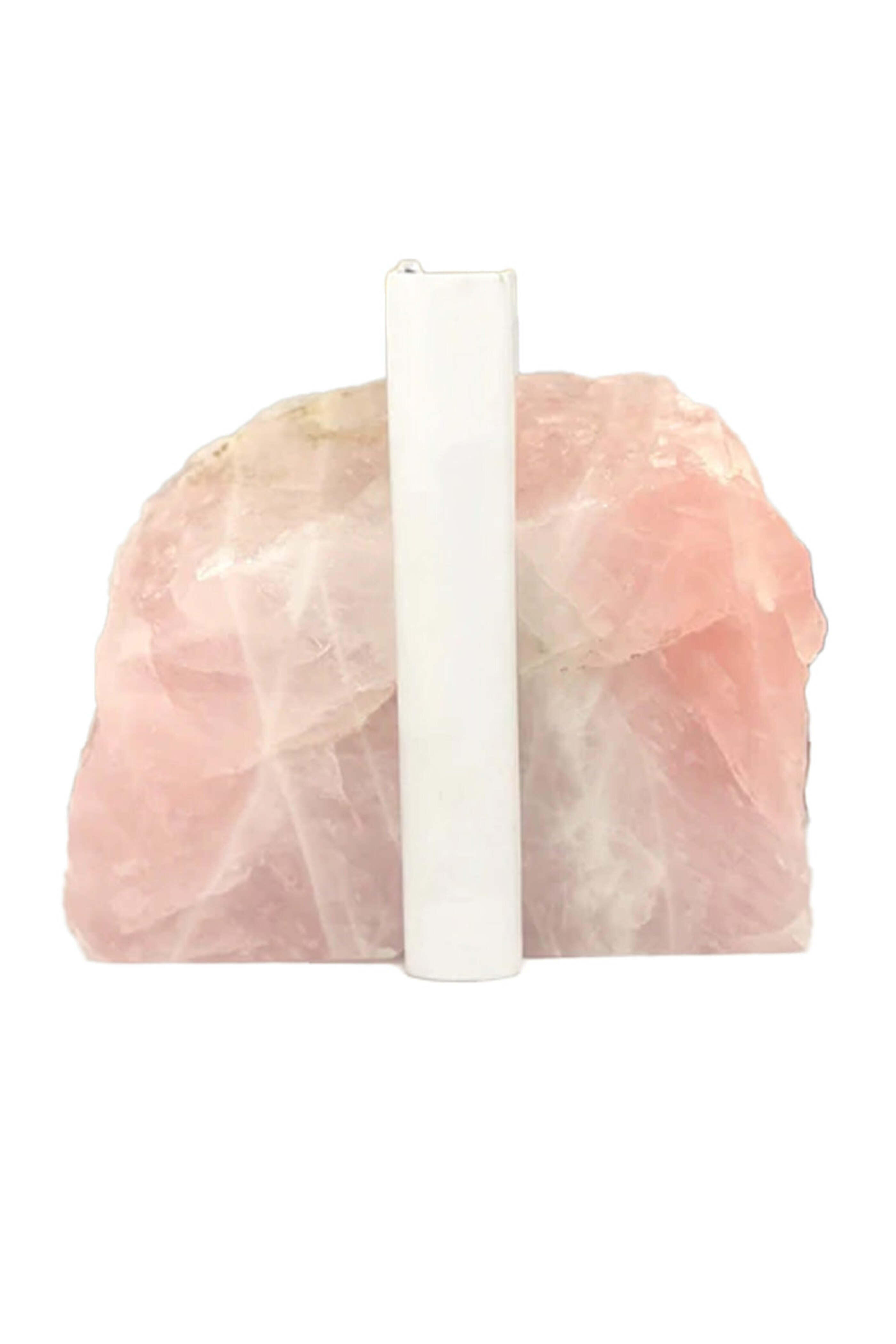 Rock Paradise - Large Rose Quartz Bookends