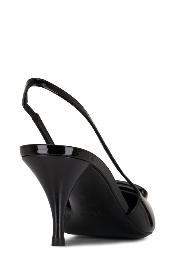 Saint Laurent - Tom Black Patent Leather Slingback Pump, 60mm