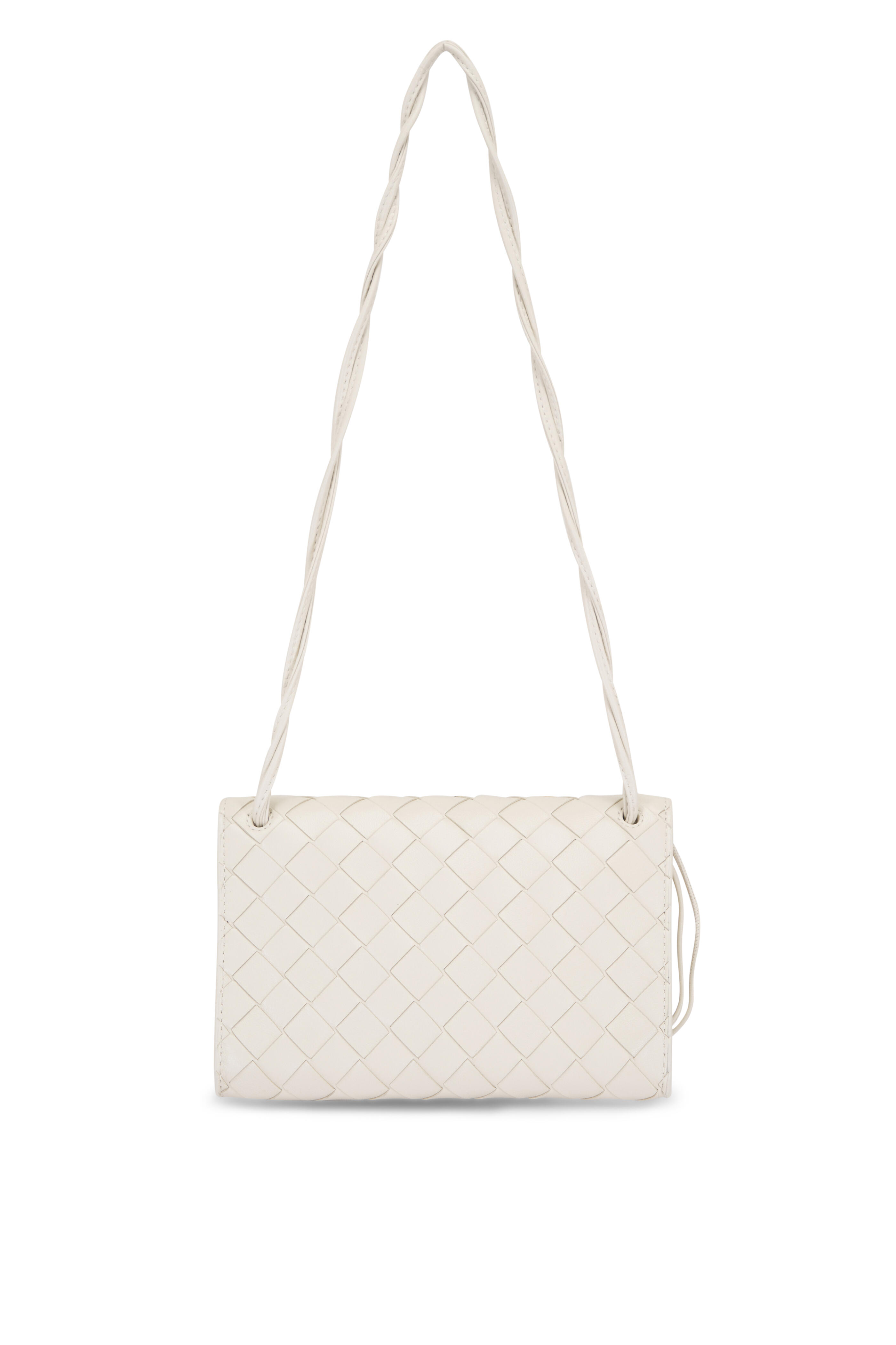 Bottega Veneta - Andiamo Sea Salt Intrecciato Leather Pouch