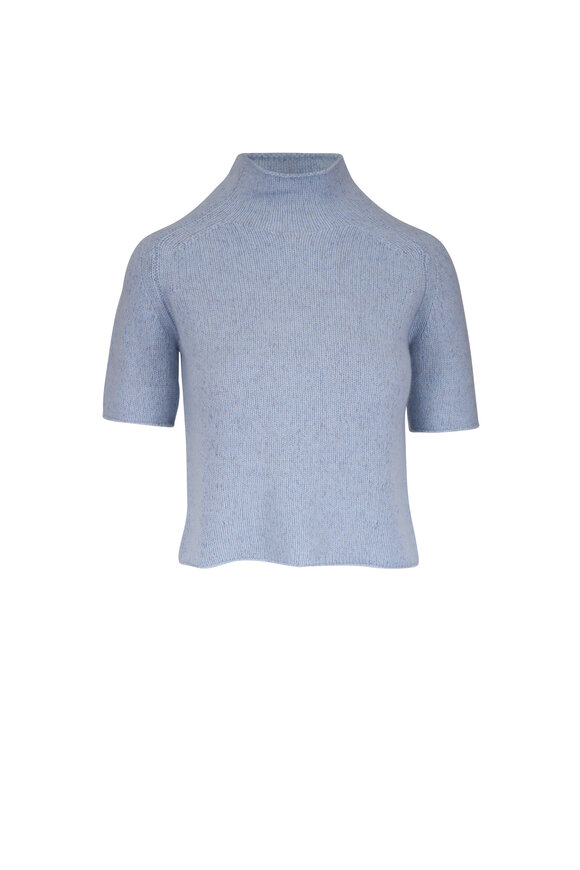 Lisa Yang Fride Dusty Blue Knit Cashmere Sweater