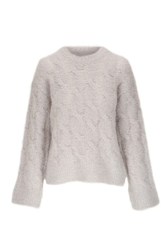 Dorothee Schumacher Fluffy Touch Gray Knit Pullover