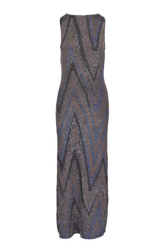Missoni - Black & Blue Multicolor Sequin Gown