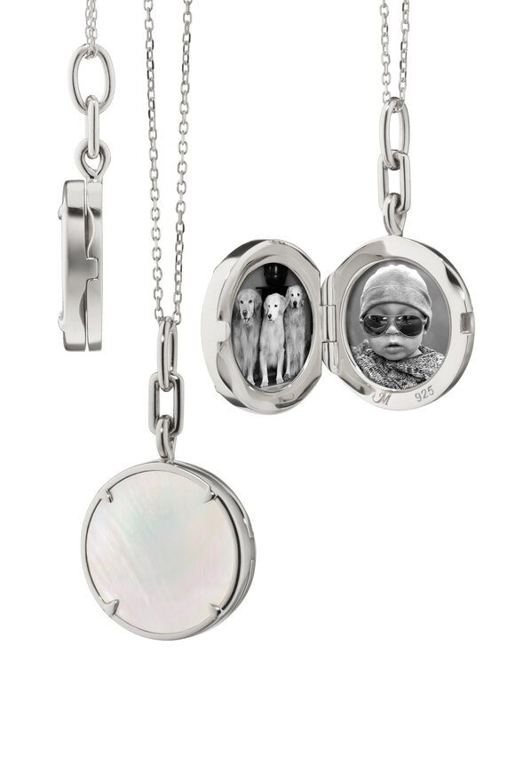 Monica Rich Kosann Sterling Silver Locket Necklace