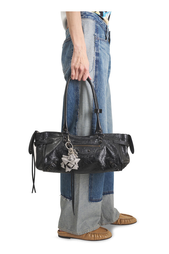 Balenciaga E/W Le City Black Textured Leather Bag - view 2
