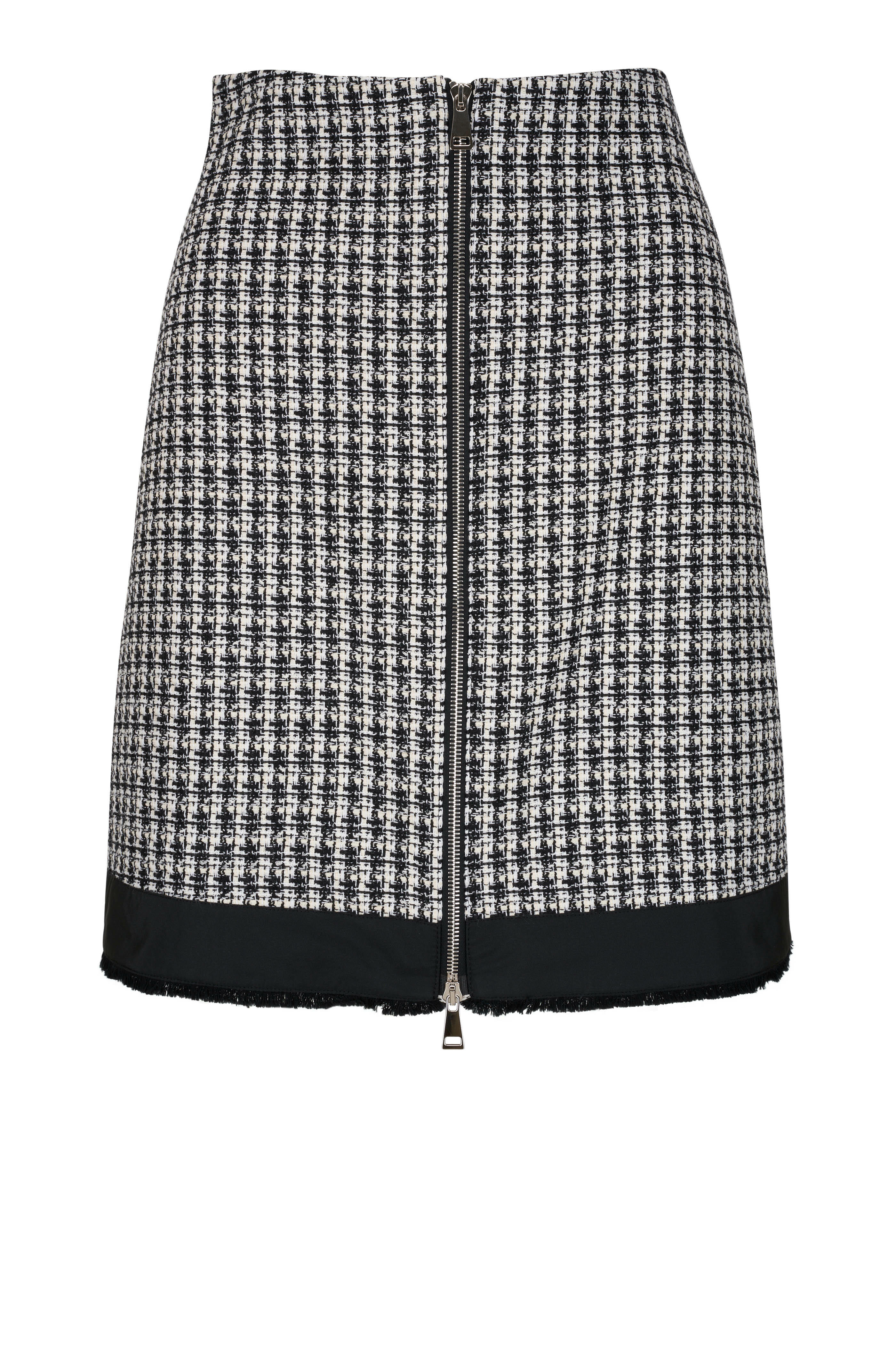 Moncler - Black & White Technical Tweed Mini Skirt