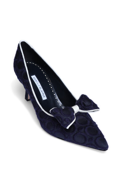 Manolo Blahnik - Lisa Taupe Snakeskin Pump, 90mm