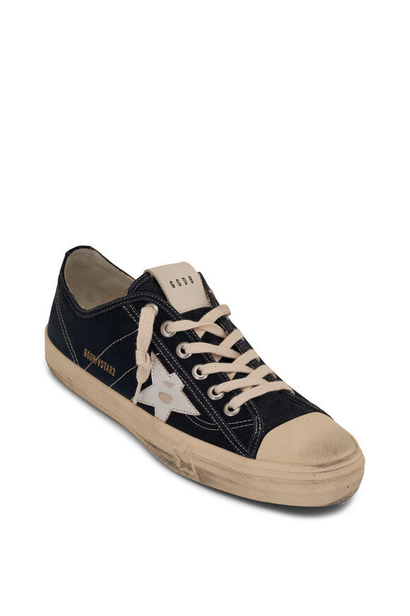 Golden Goose - V-Star Binding Navy & Silver Canvas Sneaker