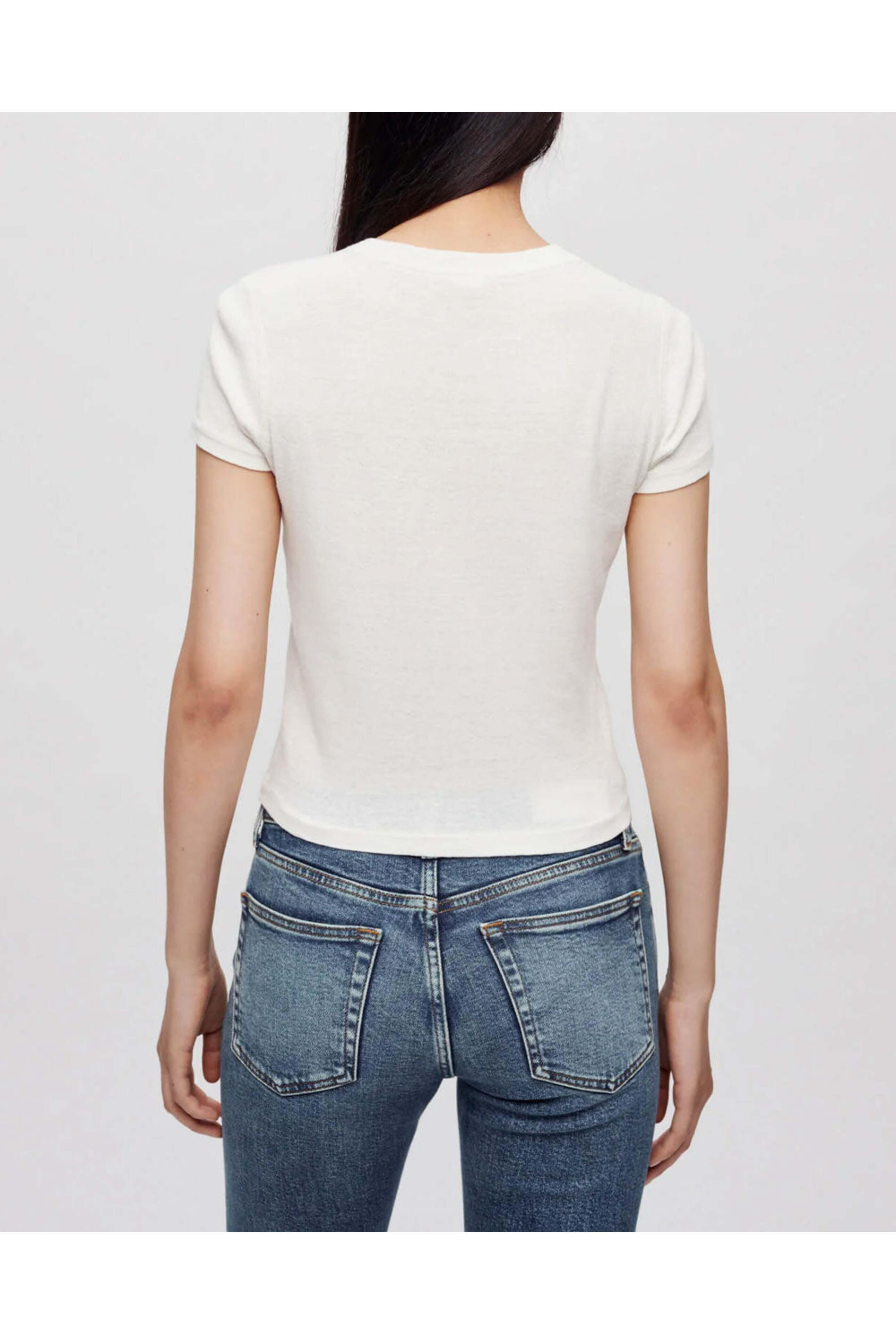 Re/Done - 90s Baby Tee Local Honey in Vintage White