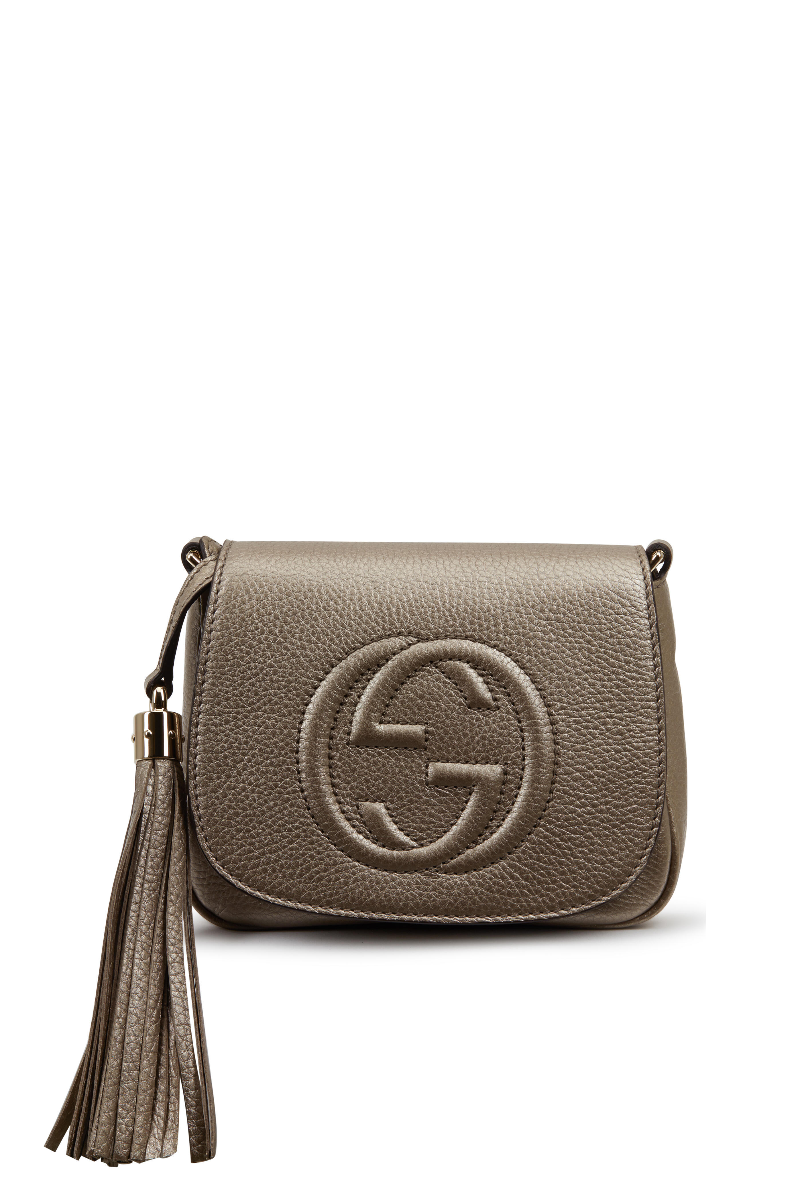 Gucci Soho Gold Pebbled Leather Chain Shoulder Bag