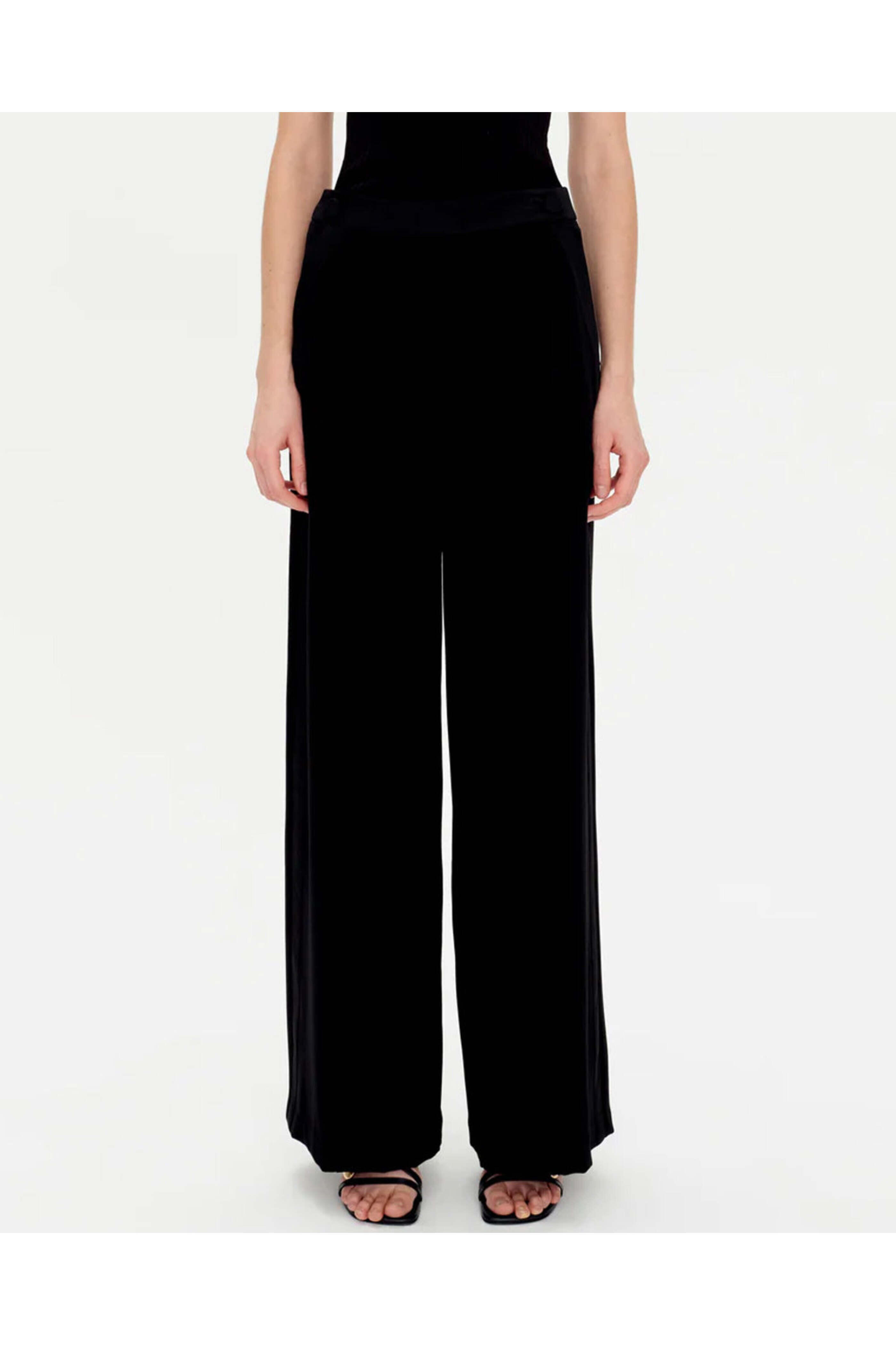 Simkhai - Black Palladia Wide Leg Tuxedo Pant
