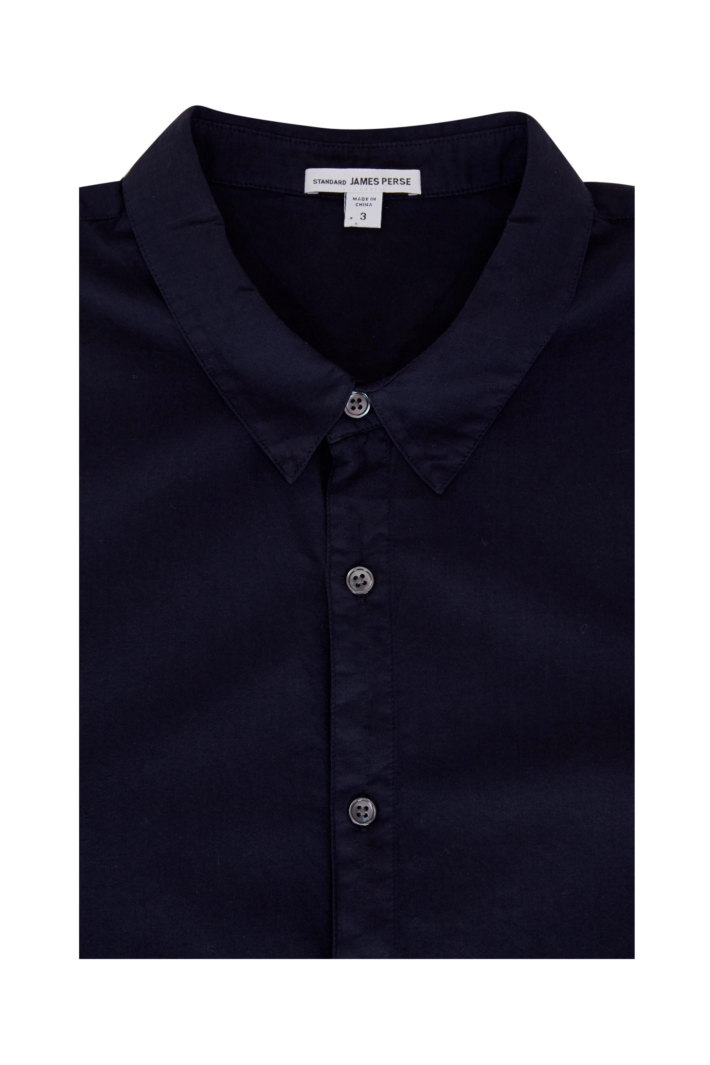 James Perse - Navy Button Down Standard Shirt | Mitchell Stores