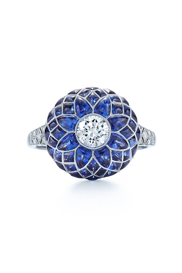 Kwiat - Vintage Collection White Gold Blue Sapphire Ring