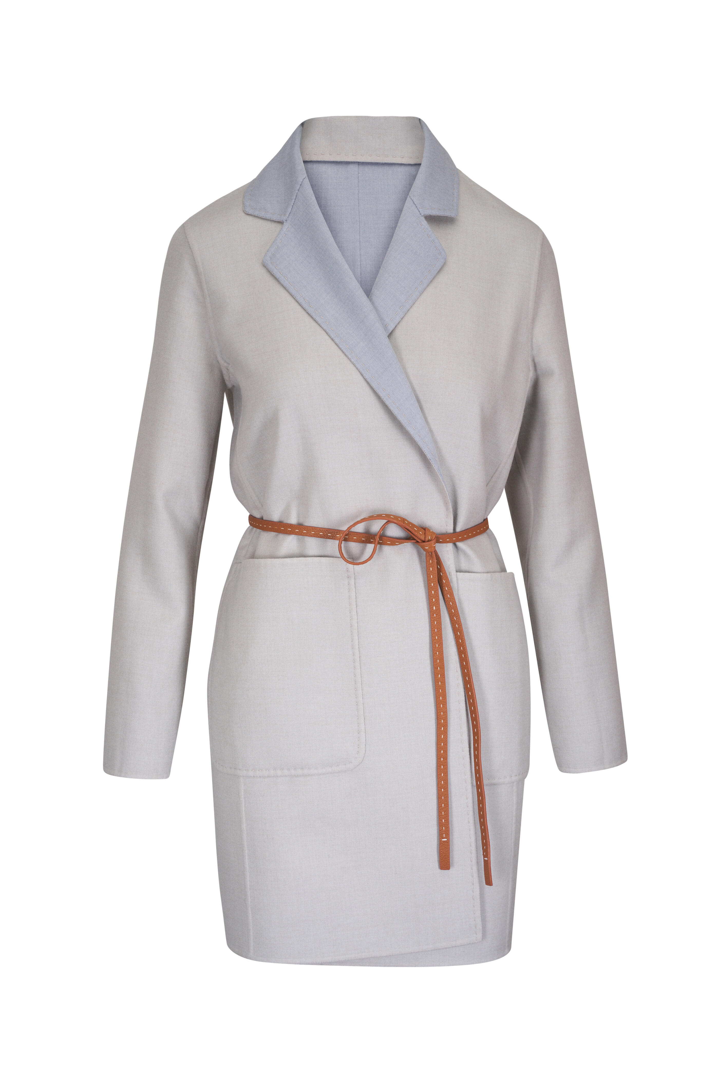 Lafayette 148 New York - Two-Tone Wool & Silk Reversible Jacket