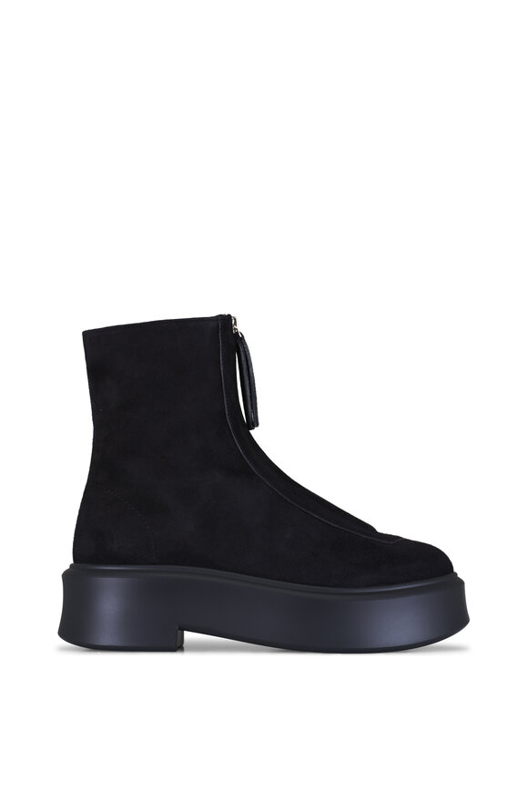 The Row Zipped Boot I Black Suede Boot - view 2
