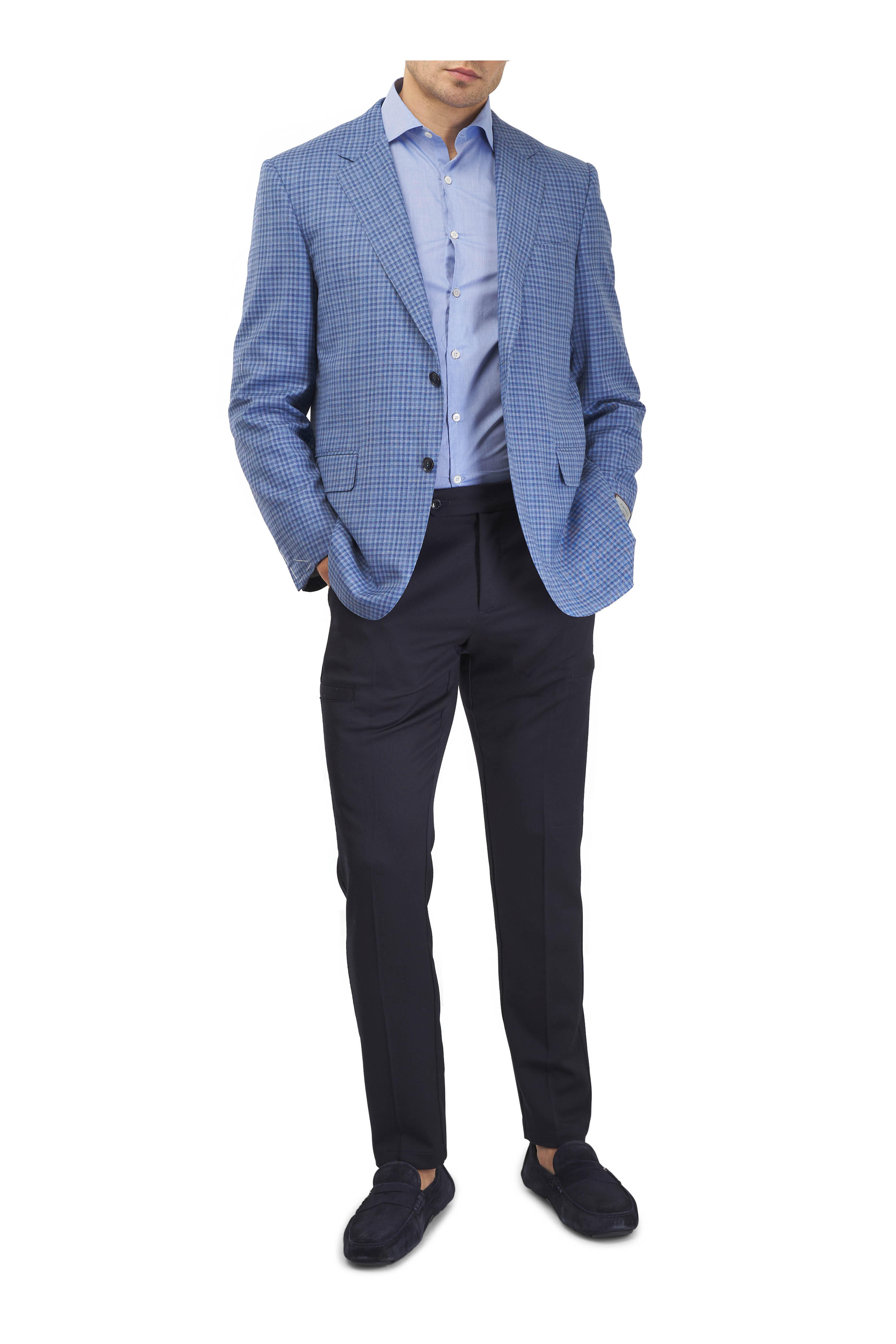 Marco Pescarolo - Navy Cavalry Twill Wool Cargo Pant